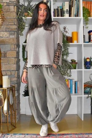 Basso Baby Cord Tiered Cuff Pant Earth